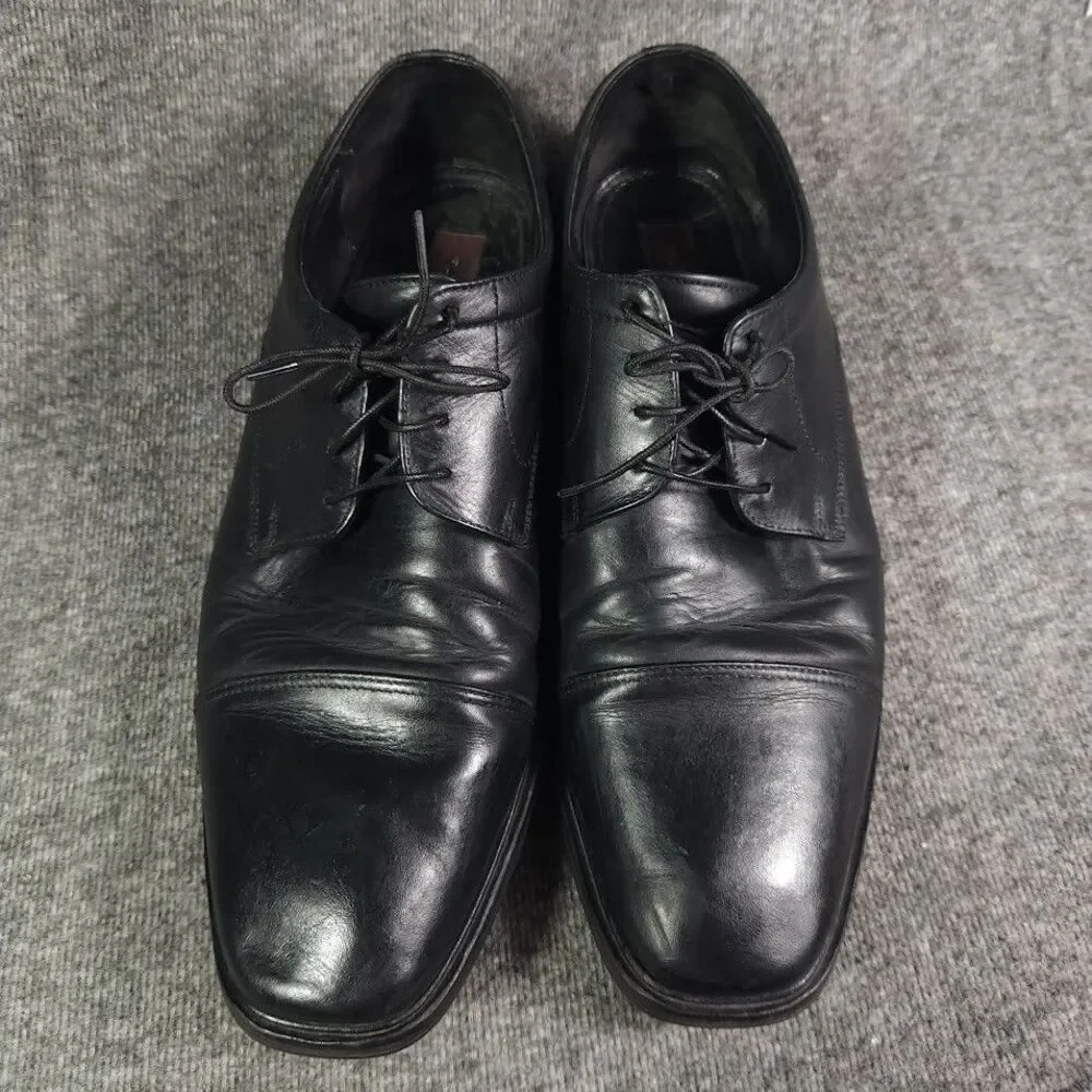 Men’s Florsheim Oxford Dress Shoes Black Leather Lace Up Size 13 D 11031-01
